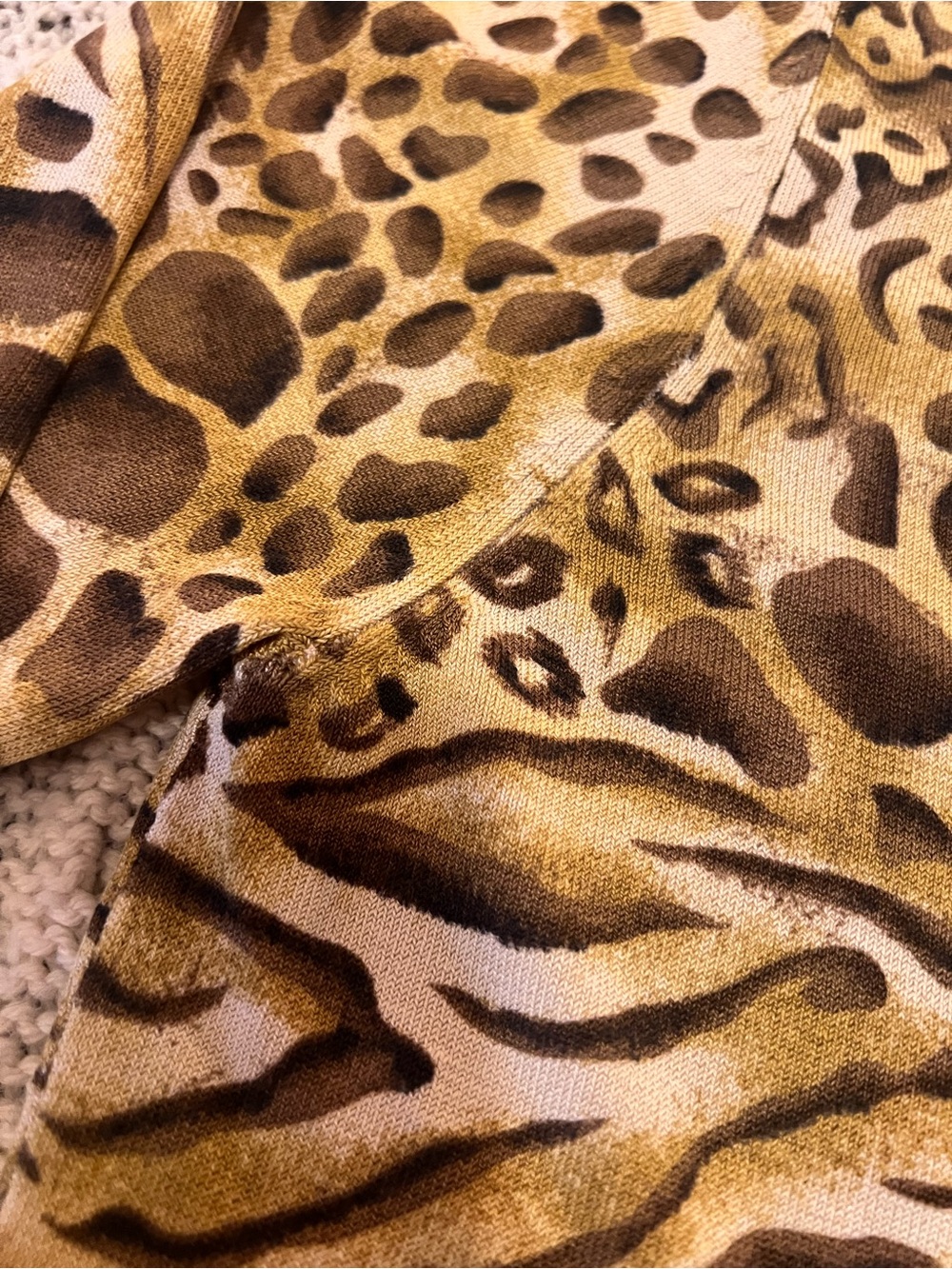 August Silk Knits Animal Print Cardigan & Tank | cardigan L tank M | Early 2000s - Picture 11 of 12